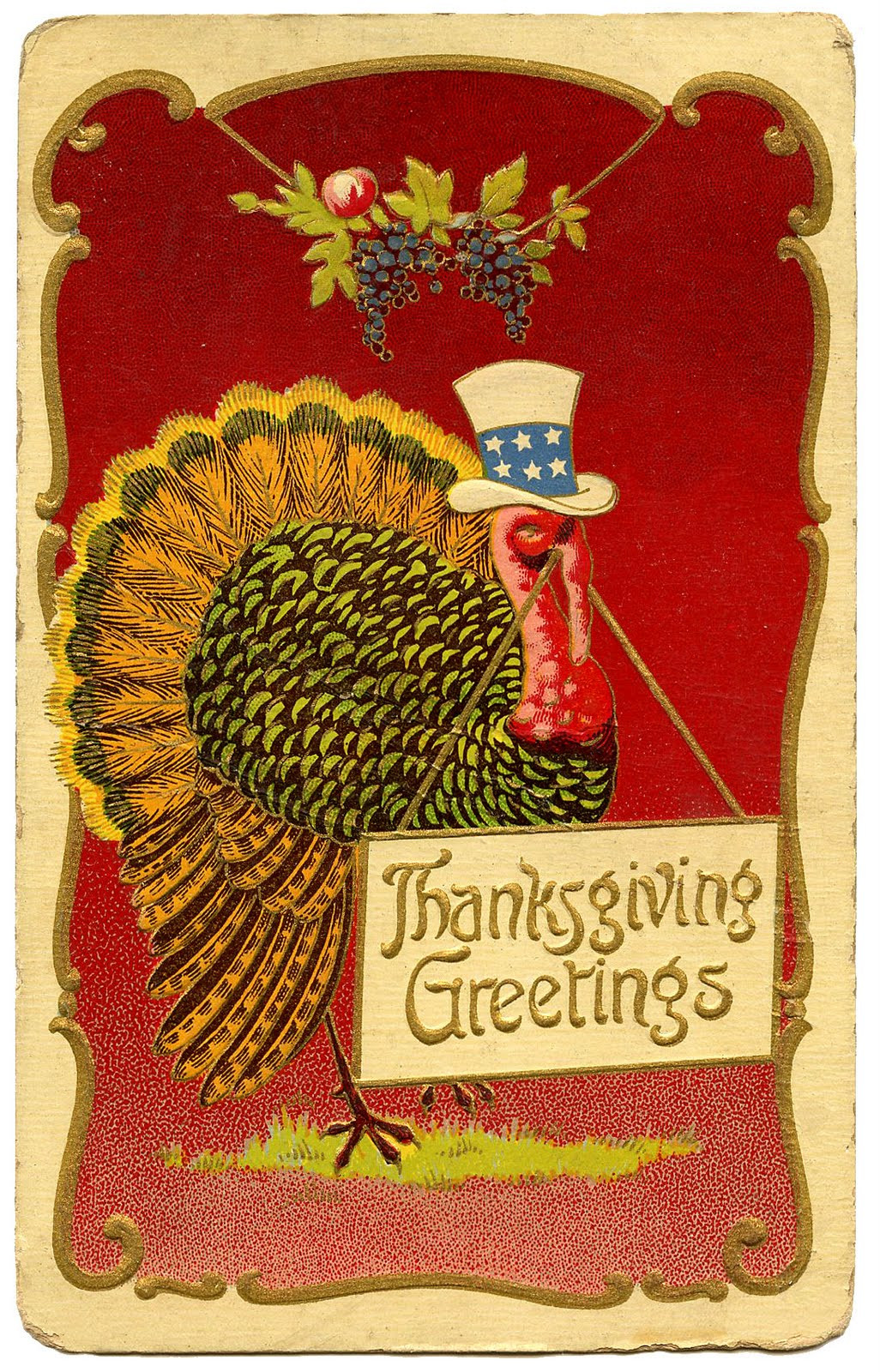 Thanksgiving Turkey Art
 Vintage Thanksgiving Clip Art Patriotic Turkey The