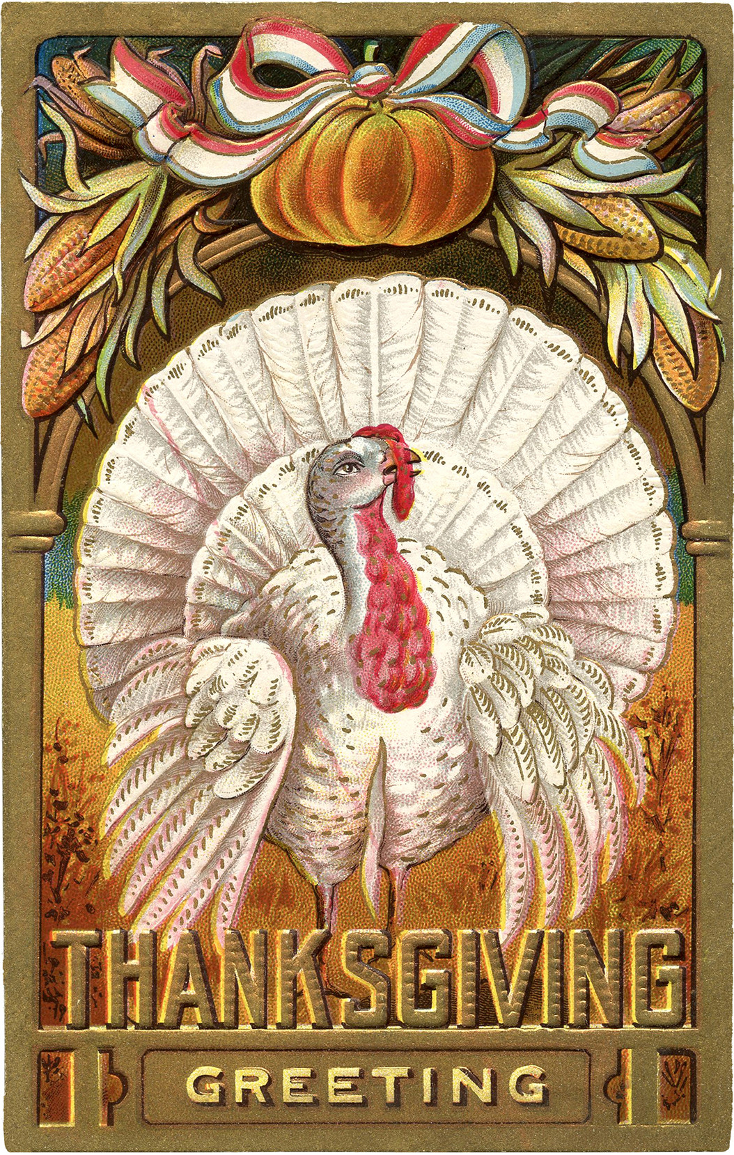 Thanksgiving Turkey Art
 Thanksgiving Clip Art White Turkey The Graphics Fairy