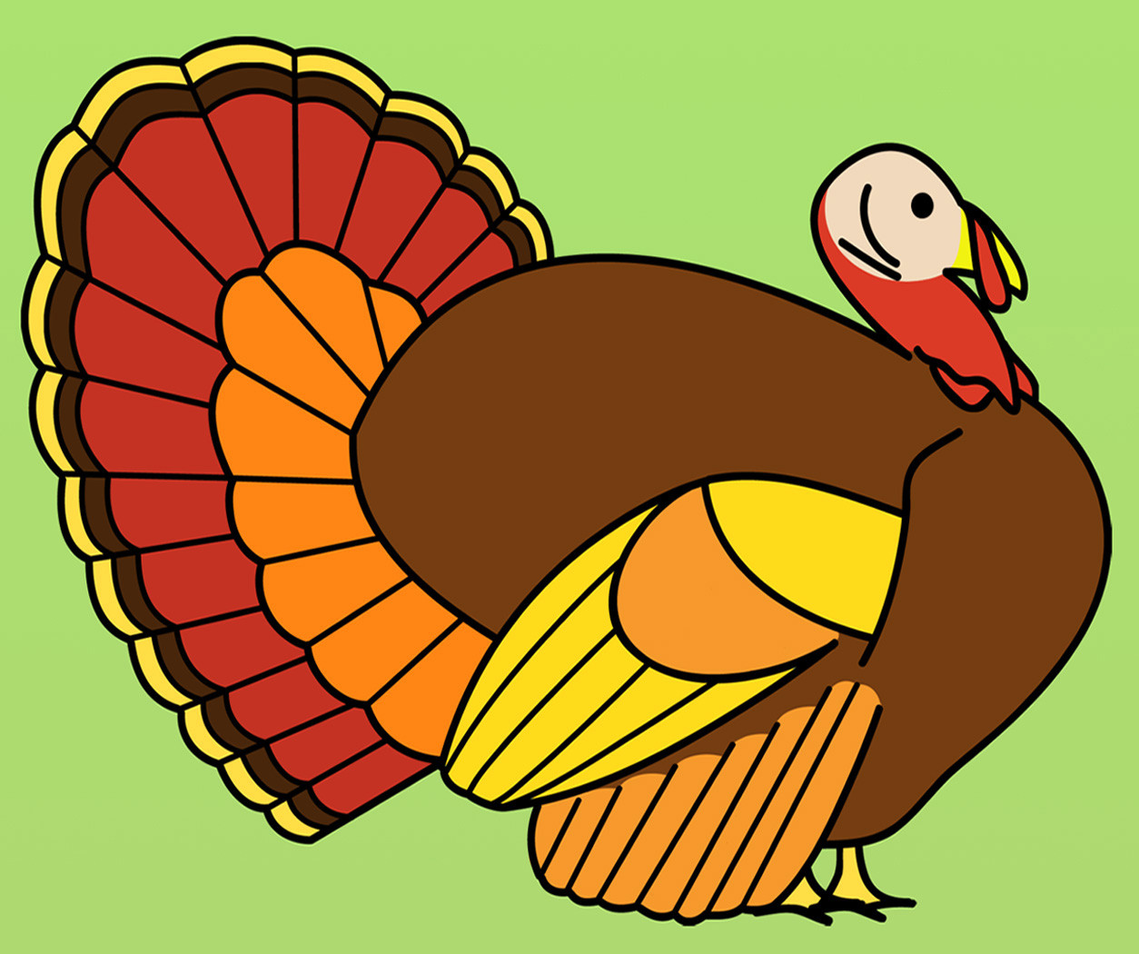 Thanksgiving Turkey Art
 Clip Art Turkey Dinner B&W Thanksgiving Holiday