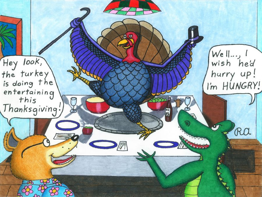 Thanksgiving Turkey Dance
 Thanksgiving Turkey Dance by WalterRingtail on deviantART