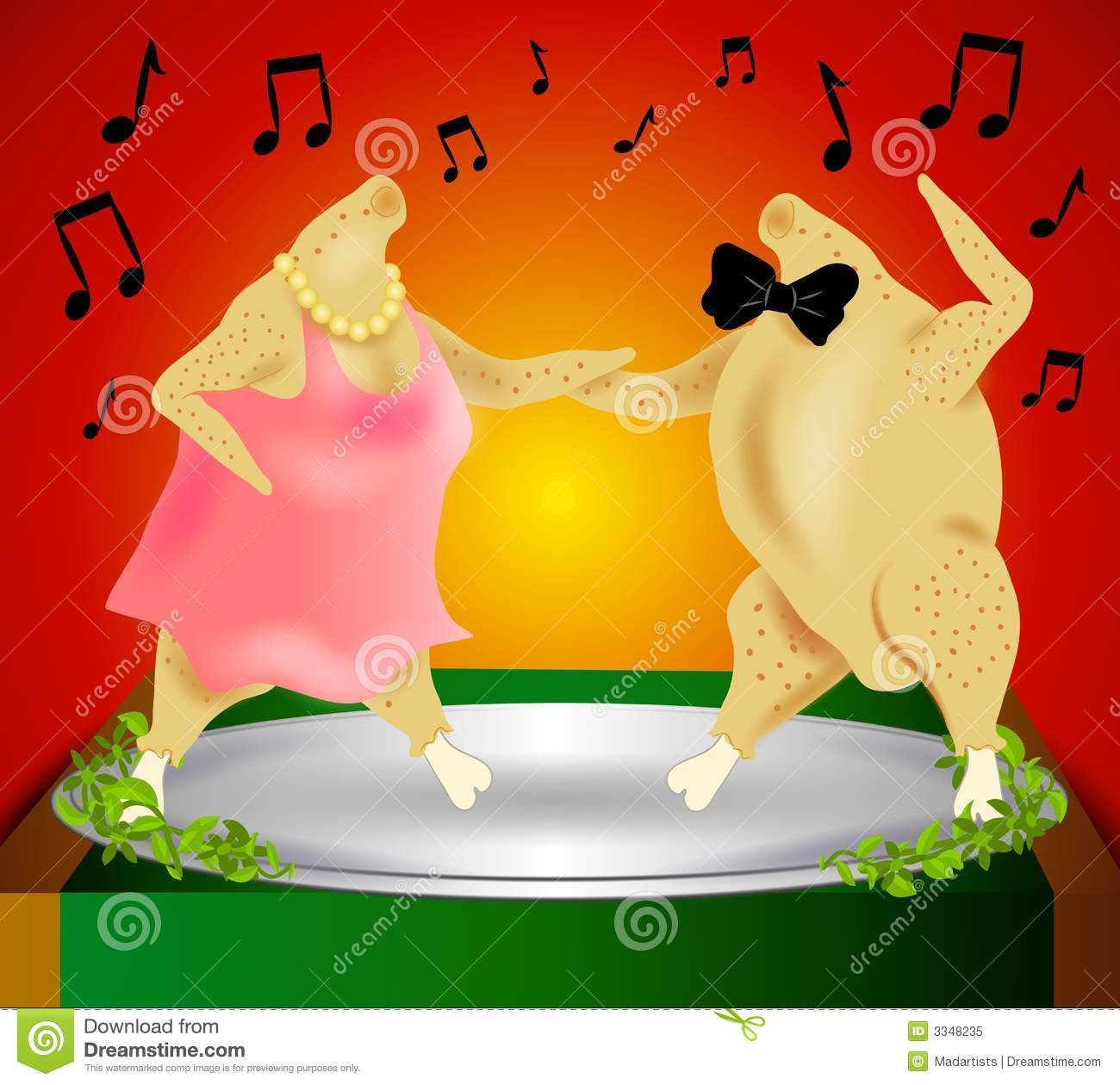 Thanksgiving Turkey Dance
 Thanksgiving Turkey Dance stock illustration Illustration