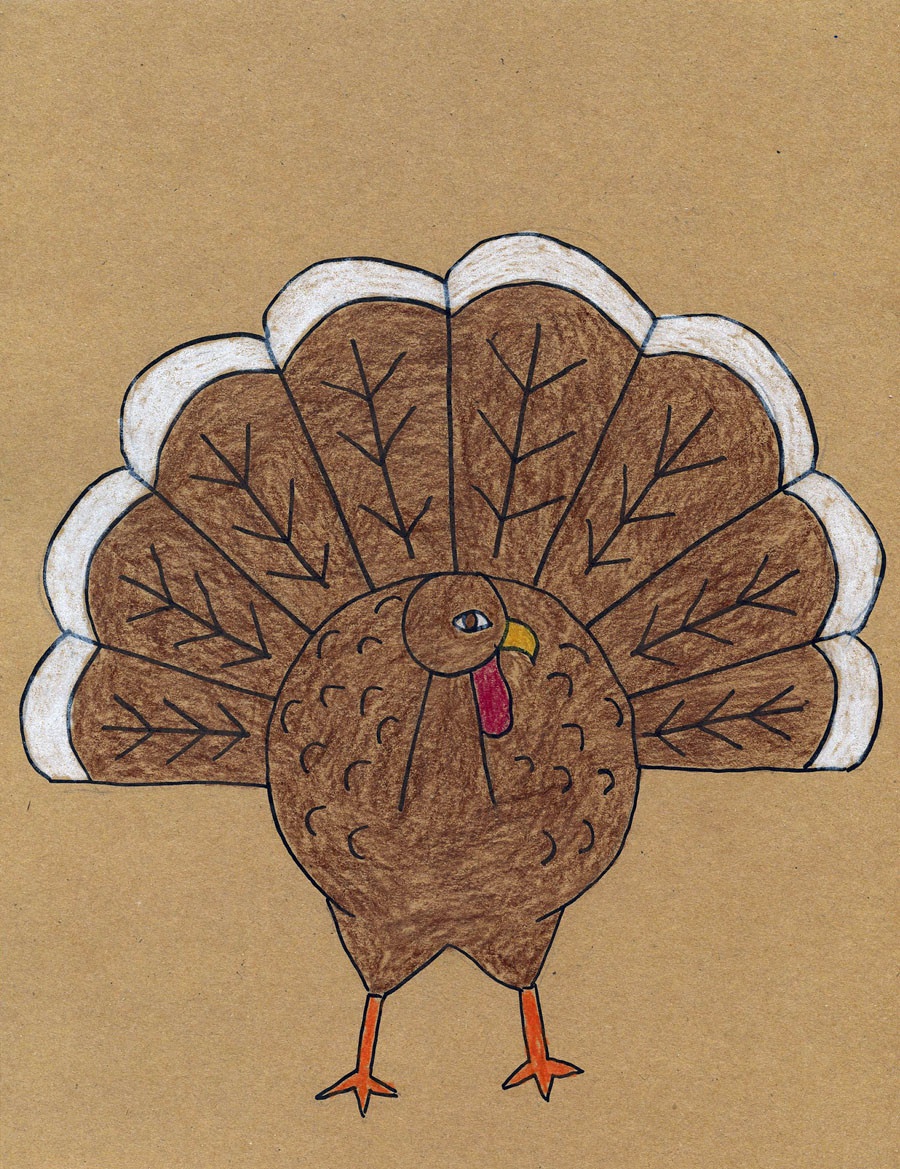 Thanksgiving Turkey Drawing
 How To Draw A Turkey Tutorial