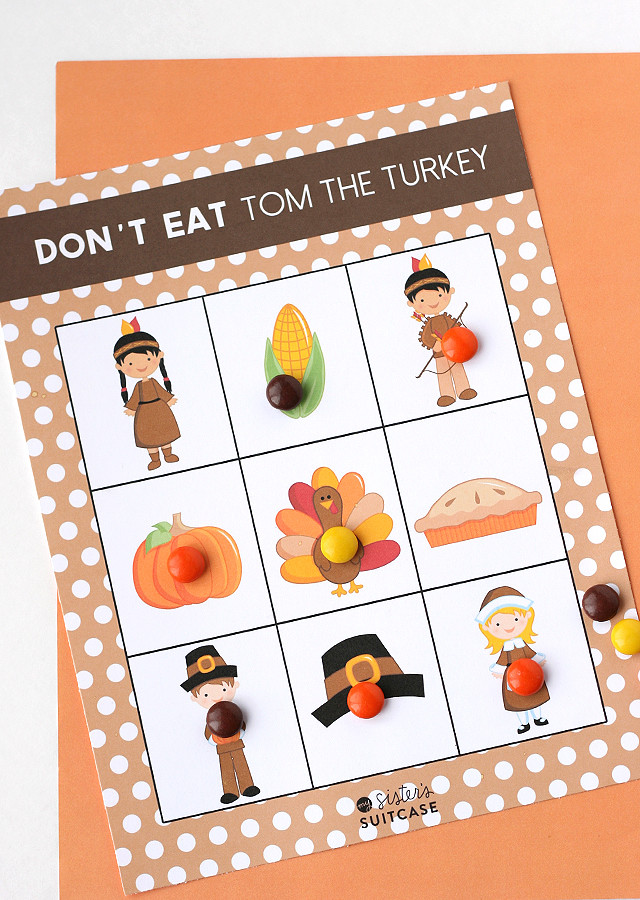 Thanksgiving Turkey Games
 Printable Thanksgiving Game Don t Eat Tom My Sister s