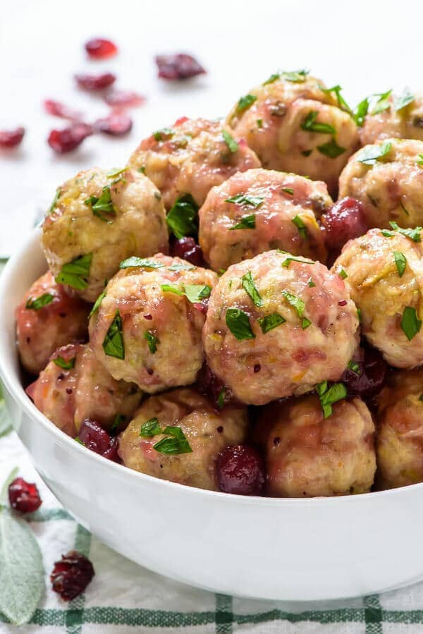 Thanksgiving Turkey Meatballs
 Cranberry Turkey Meatballs