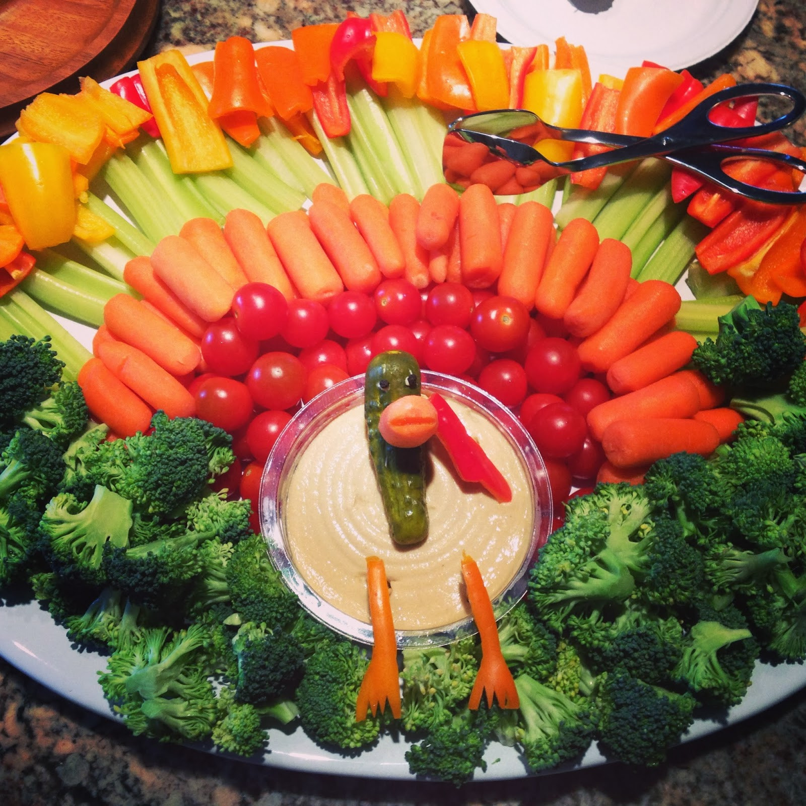 Thanksgiving Turkey Veggie Tray
 Kinder Cakes Five for Friday 11 29 13