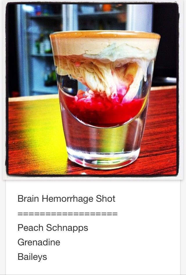 Tipsy Bartender Halloween Drinks
 Brain Hemorrhage shot tipsy Bartender Drinks