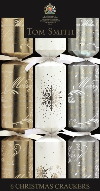 Tom Smith Christmas Crackers
 Silver Snowflake Cube Christmas Crackers