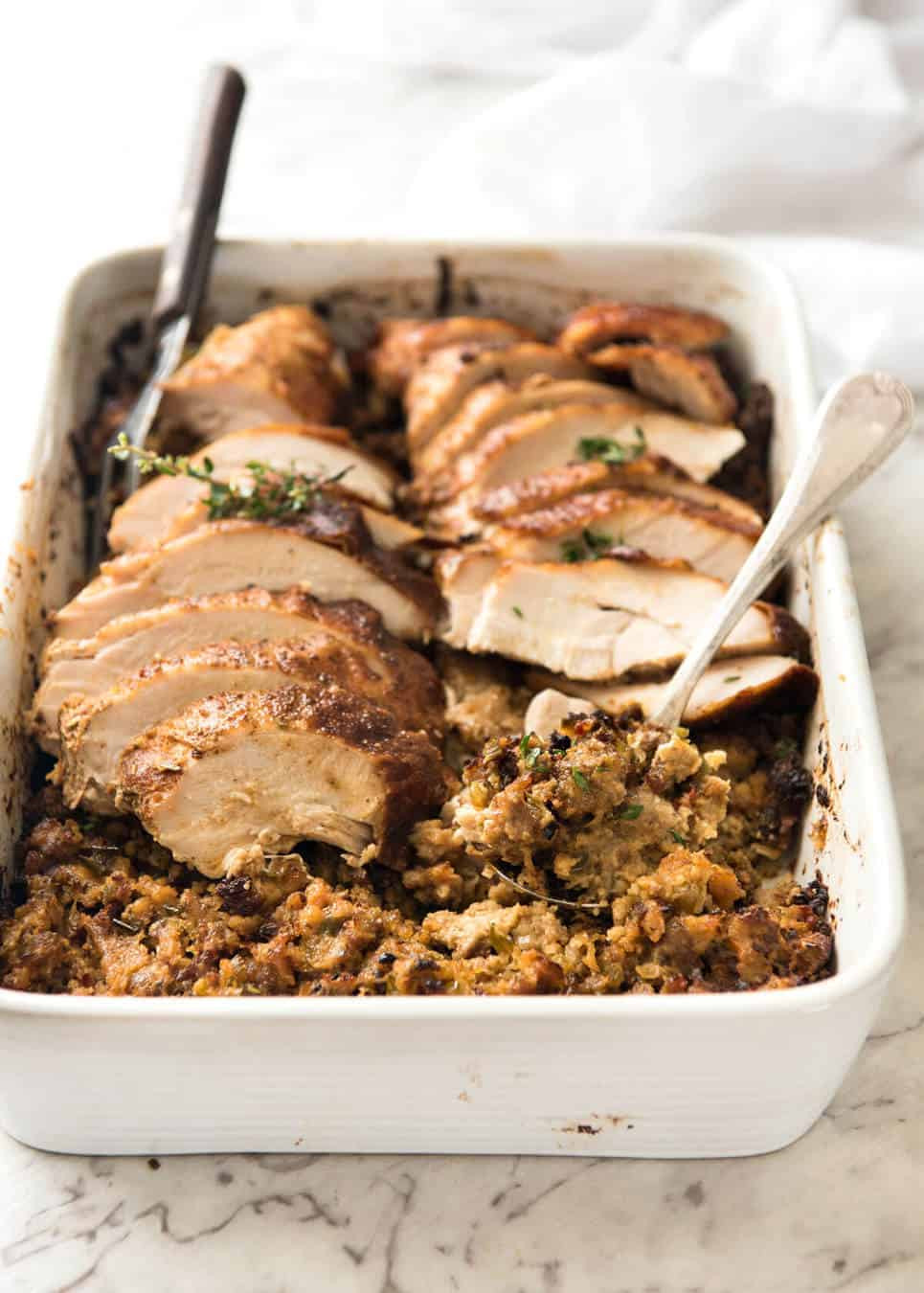 Turkey Breast Recipe For Thanksgiving
 Cajun Baked Turkey Breast and Dressing Stuffing