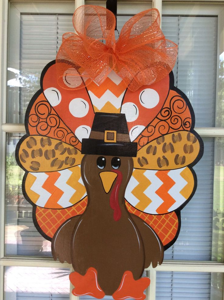 Turkey Decorations For Thanksgiving
 1000 ideas about Fall Door Hangers on Pinterest