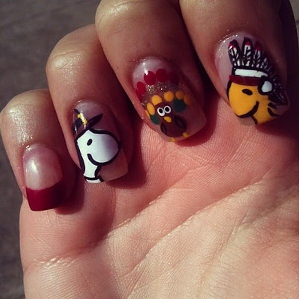Turkey Designs For Thanksgiving
 30 Cool Thanksgiving and Fall Nail Designs Hative