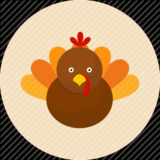 Turkey Icon For Thanksgiving
 Chicken holiday thanksgiving turkey icon