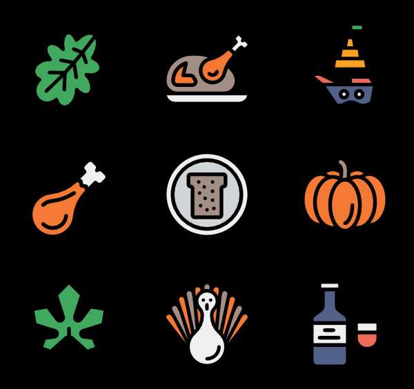 Turkey Icon For Thanksgiving
 American Icons 886 free vector icons