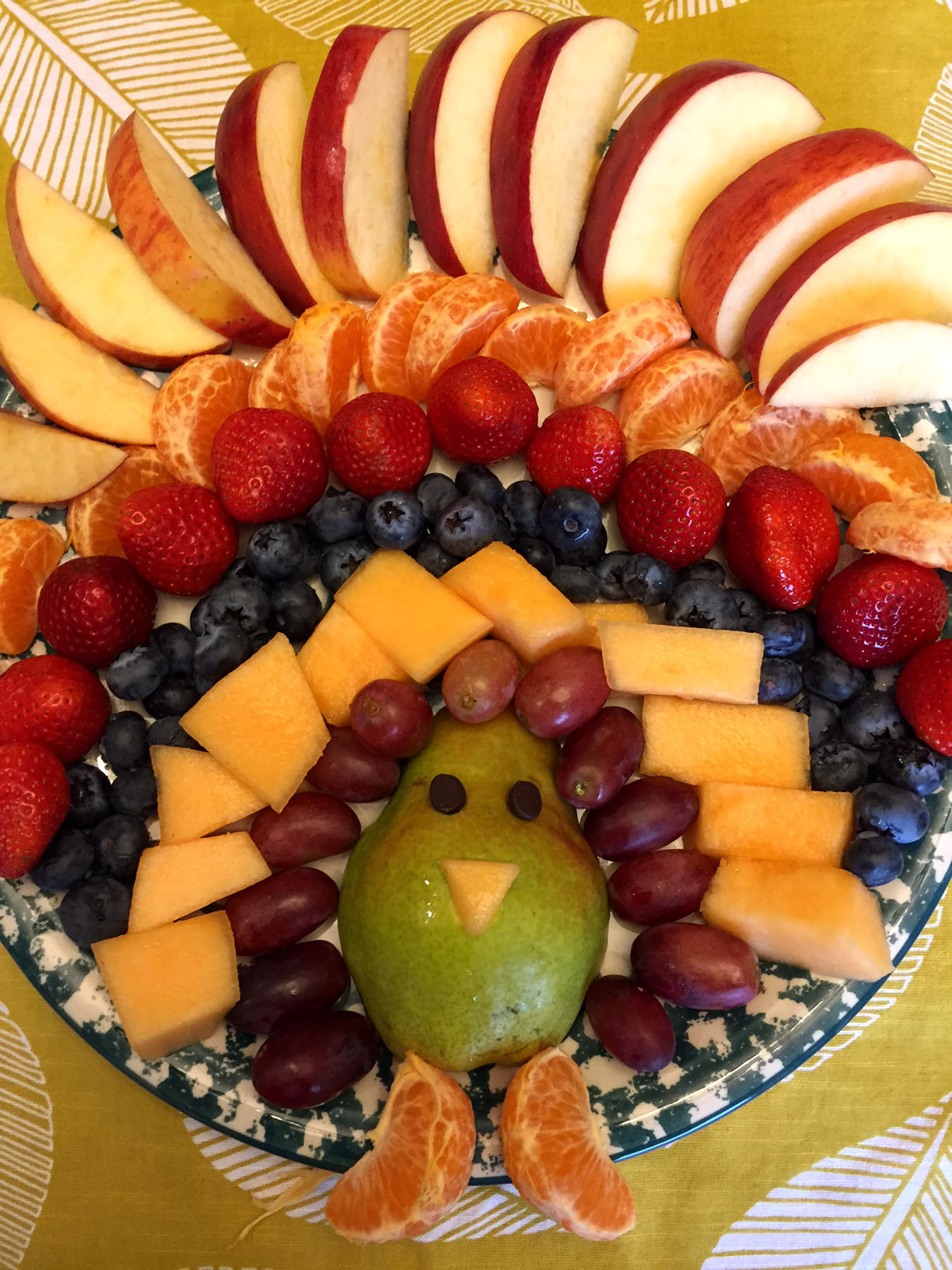 Turkey Picture For Thanksgiving
 Thanksgiving Turkey Shaped Fruit Platter Appetizer Recipe