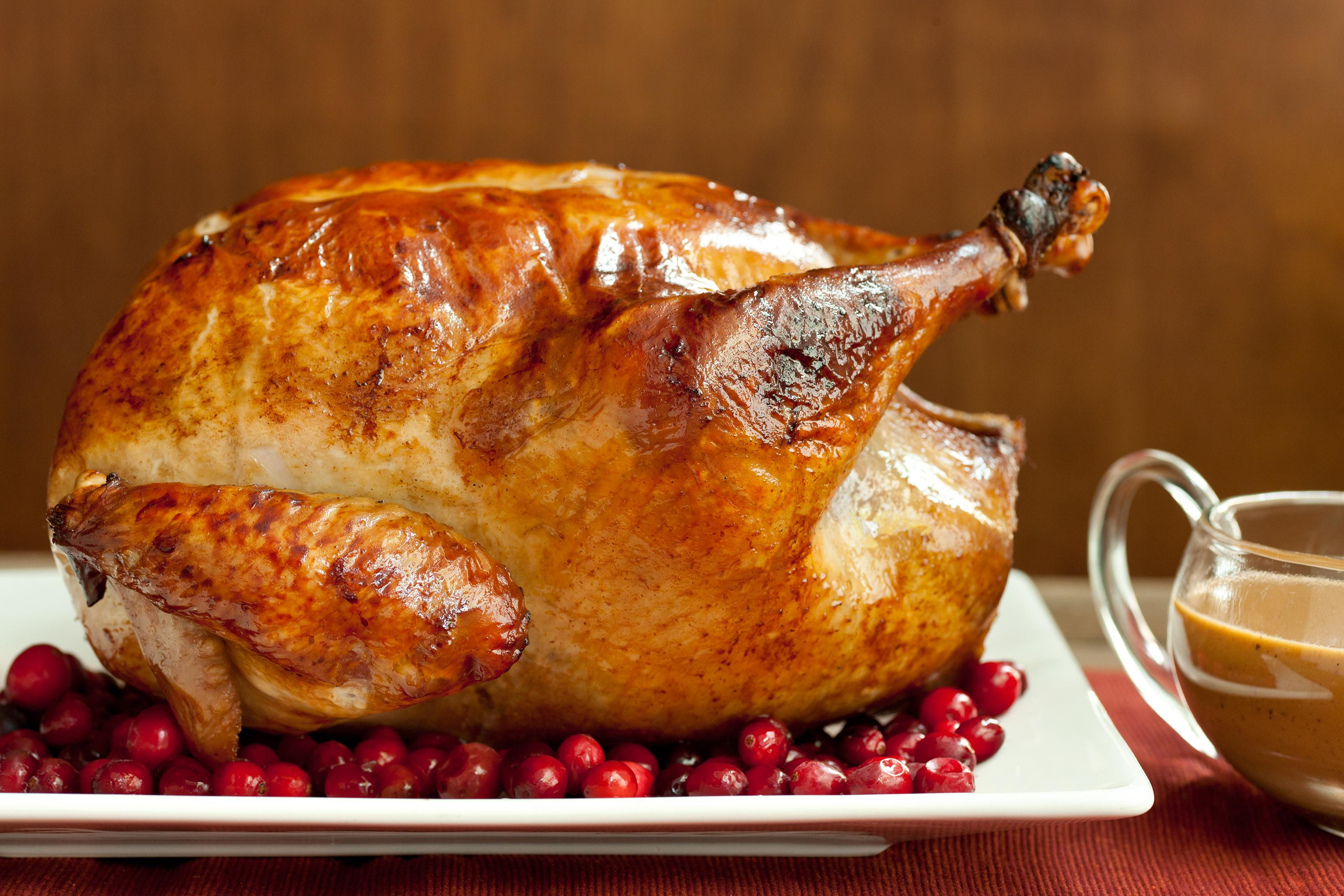 Turkey Picture For Thanksgiving
 Easy Brined Roasted Turkey with Creamed Gravy Recipe