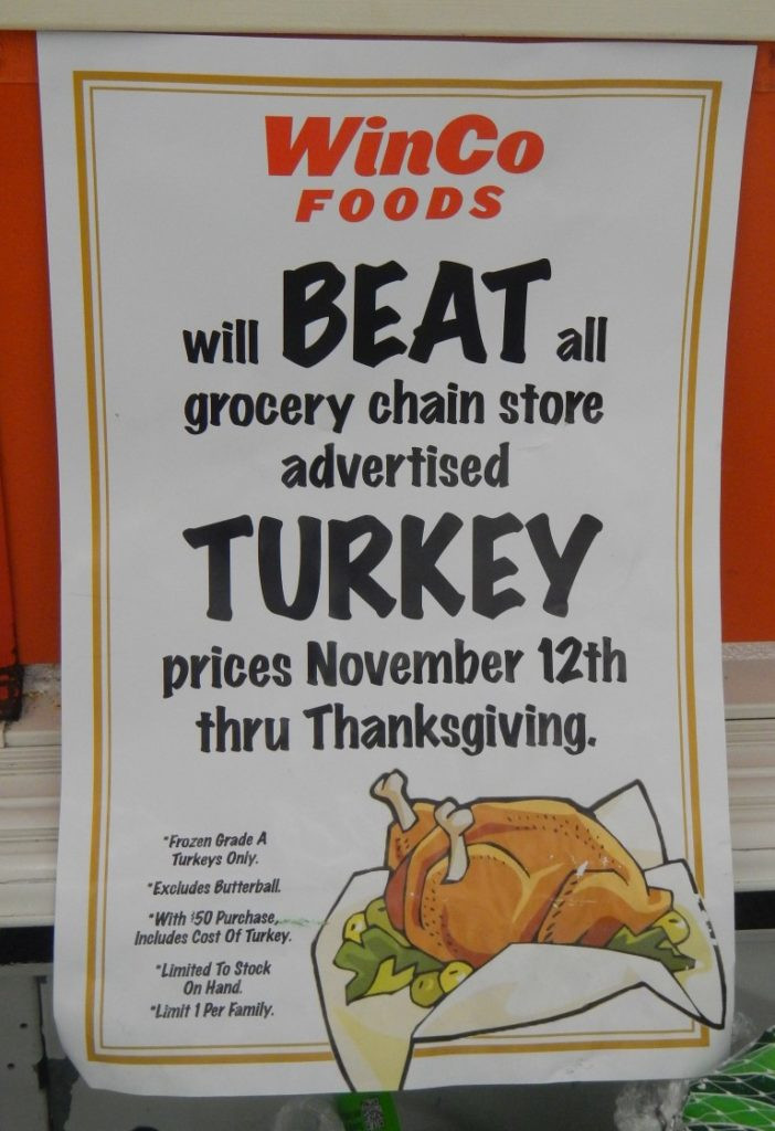 Turkey Prices 2019 Thanksgiving
 WinCo Will Beat Advertised Thanksgiving Prices including