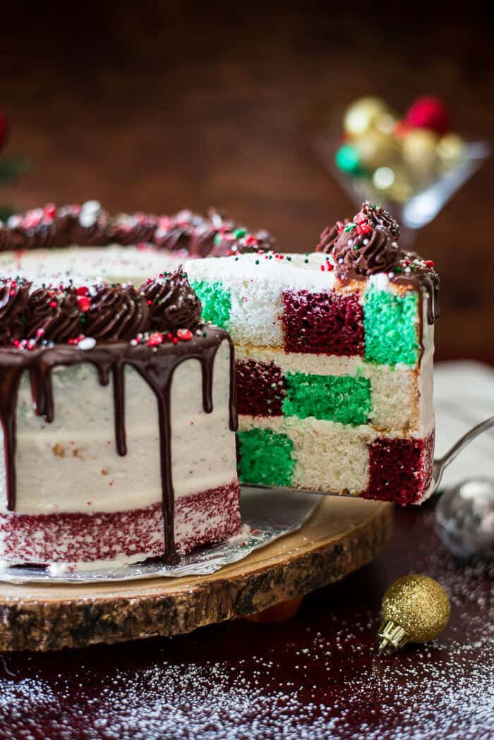 Types Of Christmas Cakes
 Christmas Checkerboard Cake • The Crumby Kitchen