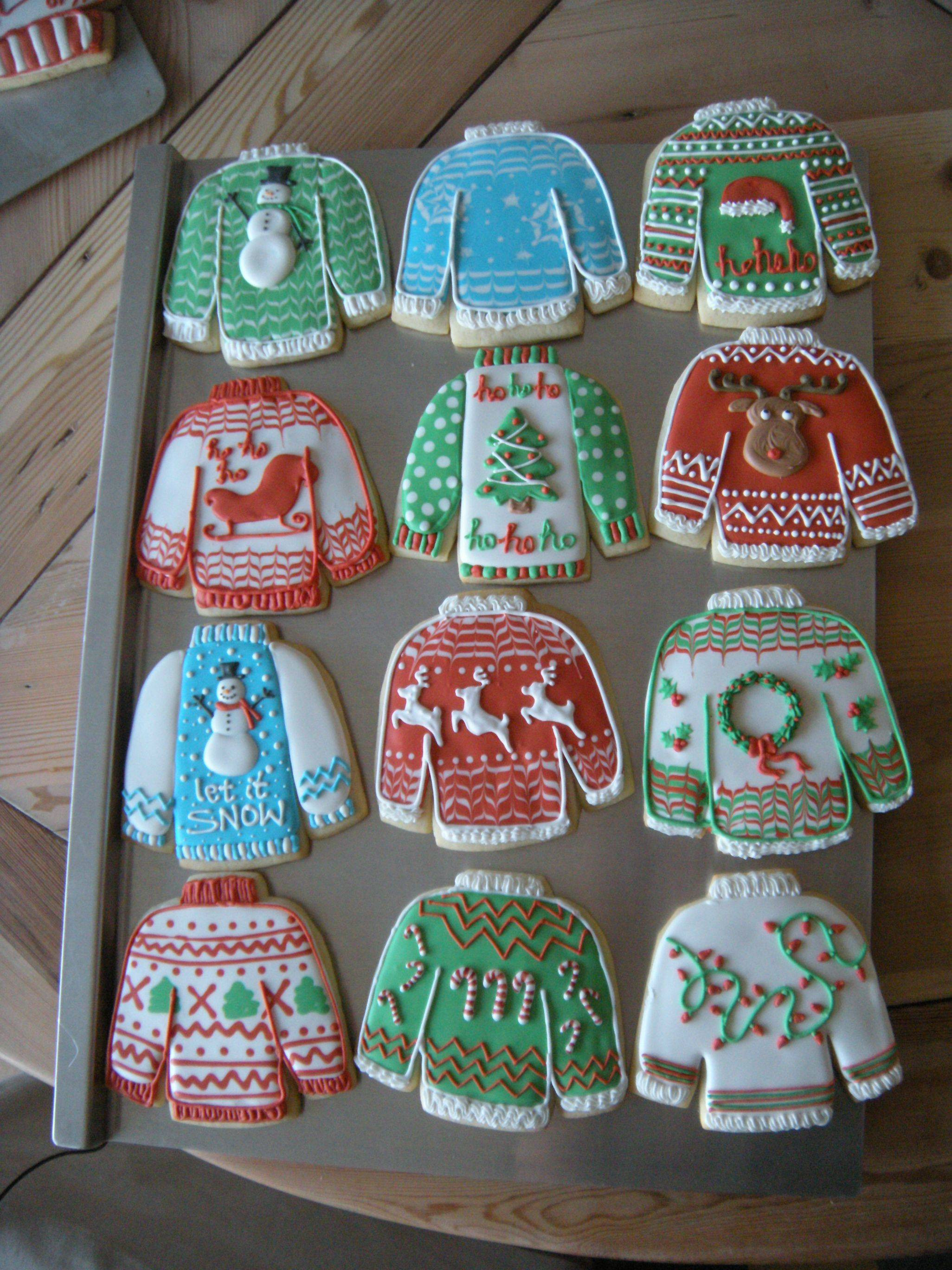Ugly Christmas Cookies
 I decided to try some "ugly Christmas sweater" cookies