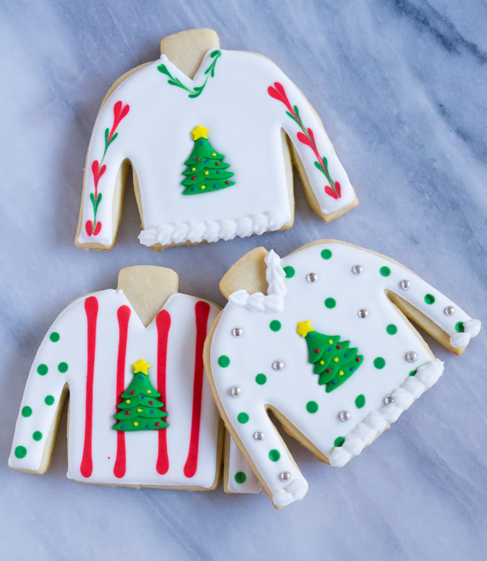 Ugly Christmas Sweater Cookies
 Easy Ugly Christmas Sweater Cookies Bake at 350°