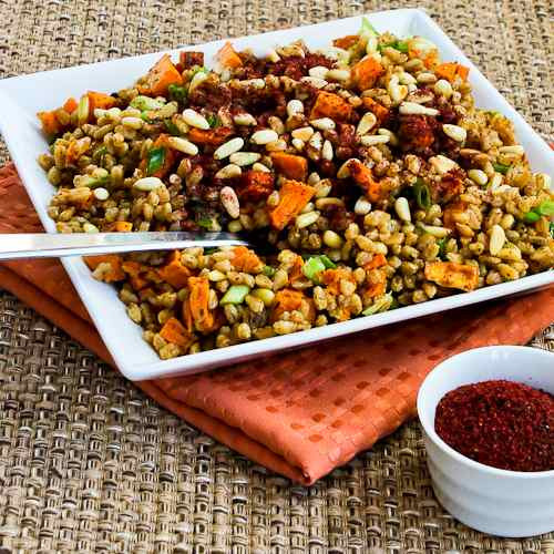 Vegan Sweet Potato Recipes Thanksgiving
 Kalyn s Kitchen Recipe for Vegan Farro and Roasted Sweet