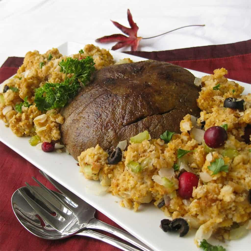 Vegan Thanksgiving Stuffing
 Vegan "Turkey" Roast with Stuffing Vegan Yumminess