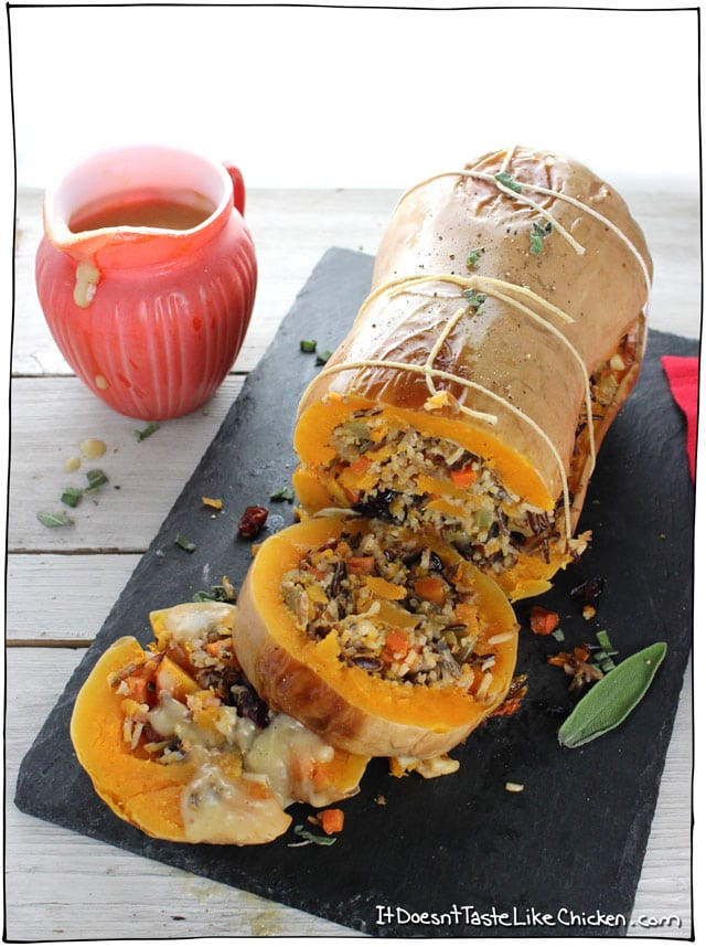 Vegetarian Main Dish Thanksgiving
 Stuffed Roasted Butternut Squash • it doesn t taste like