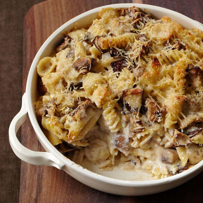 Vegetarian Thanksgiving Casserole
 Cheesy Mixed Pasta Casserole with Mushrooms Recipe