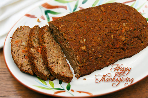 Vegetarian Thanksgiving Loaf
 Thanksgiving Meatless Loaf