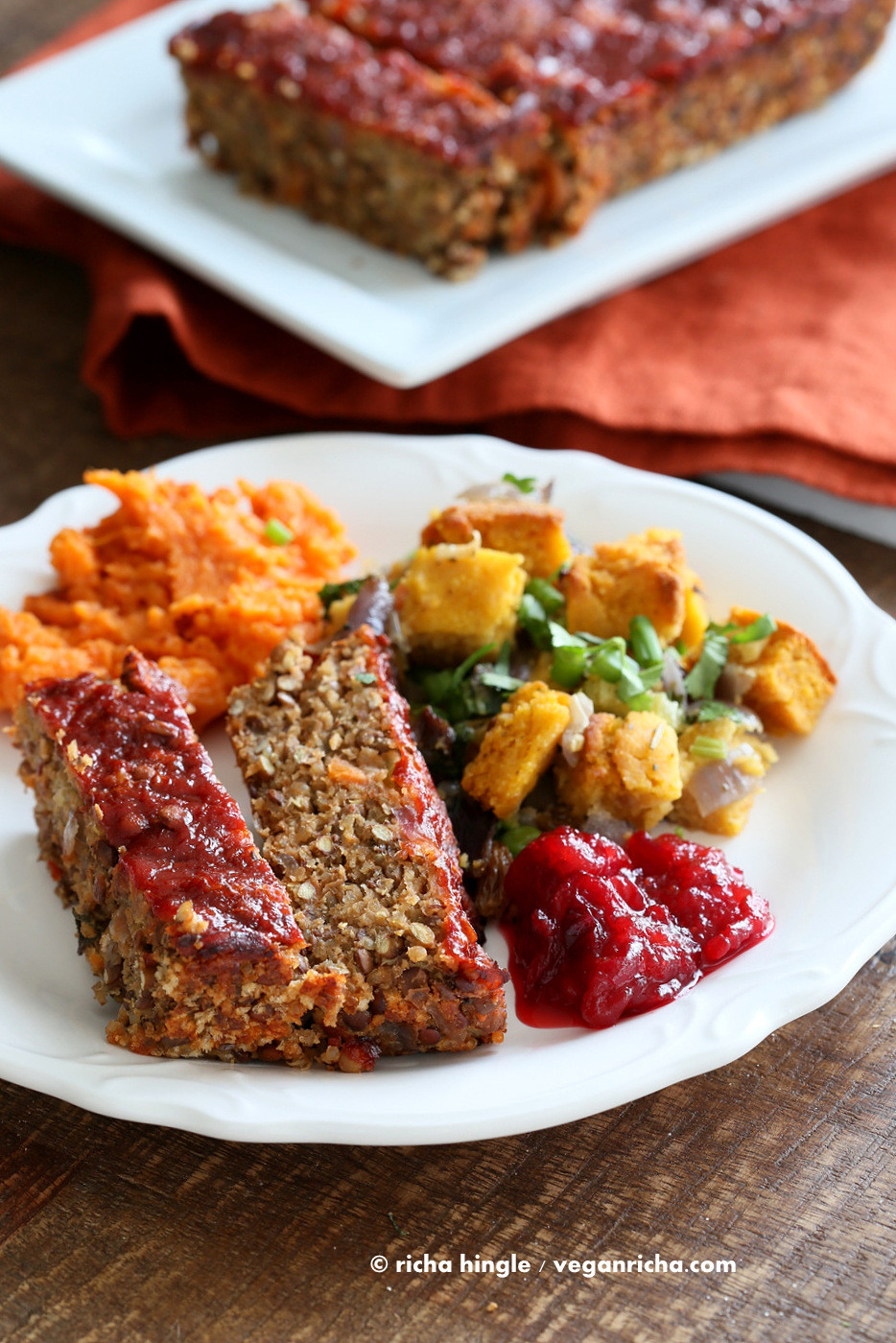 Vegetarian Thanksgiving Loaf
 Vegan Lentil Quinoa Loaf Vegan Richa