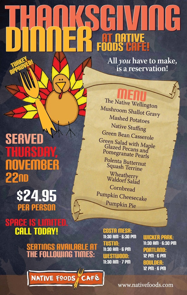 Vegetarian Thanksgiving Los Angeles
 DIRTY ROTTEN VEGAN THANKSGIVING VEGAN RESTAURANT GUIDE