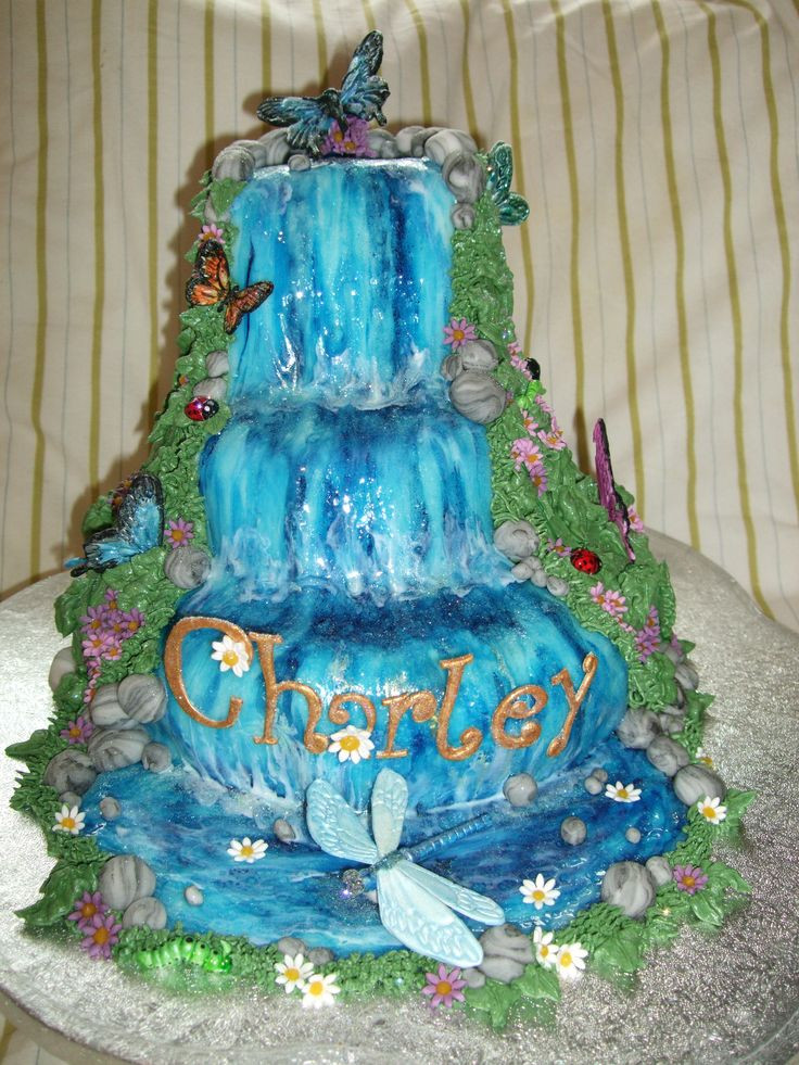 Waterfalls Wedding Cakes
 25 best ideas about Waterfall cake on Pinterest