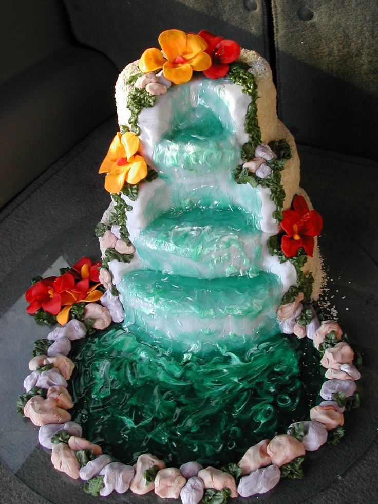 Waterfalls Wedding Cakes
 Best 25 Waterfall cake ideas on Pinterest