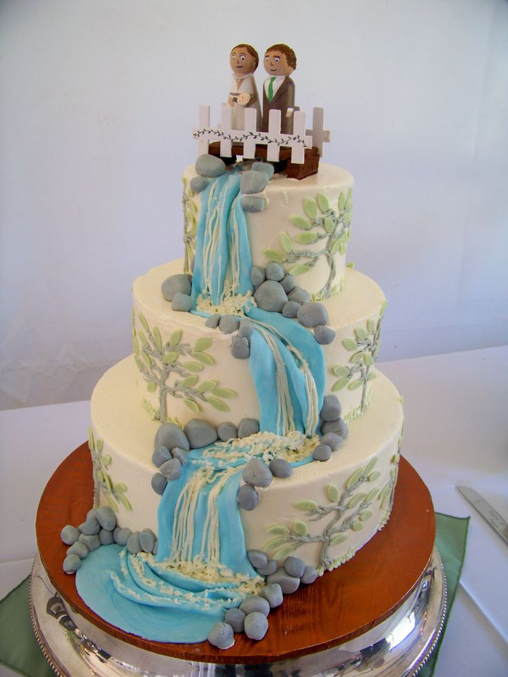 Wedding Cakes With Waterfalls
 44 best rustic nature waterfall wedding cakes images on