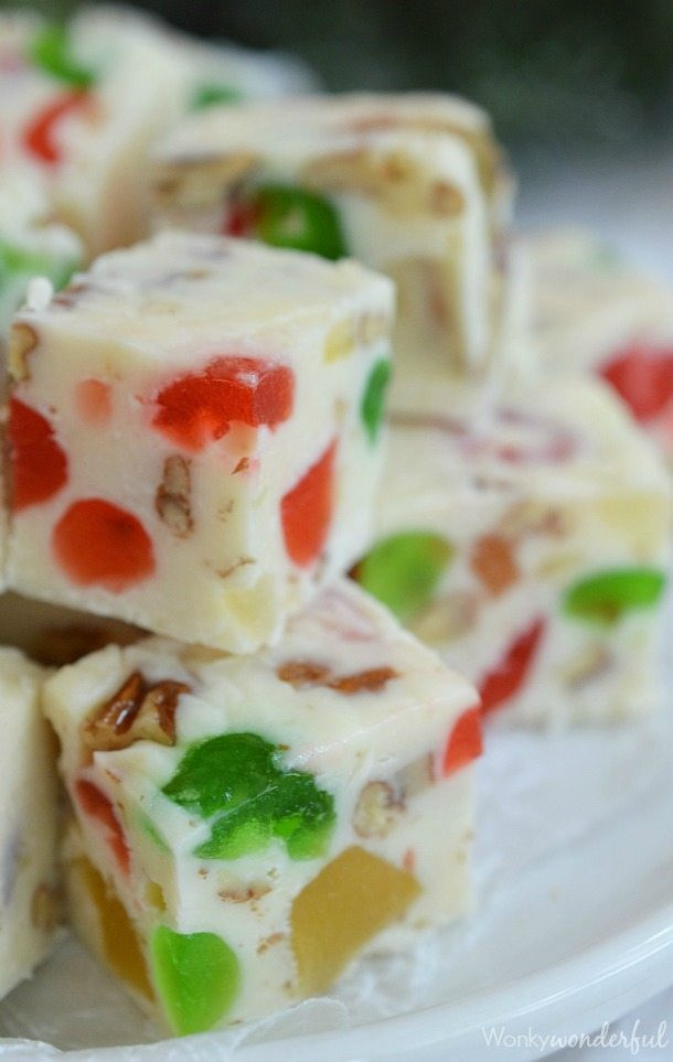 White Chocolate Candy Recipes For Christmas
 Fruitcake White Chocolate Fudge Recipe WonkyWonderful