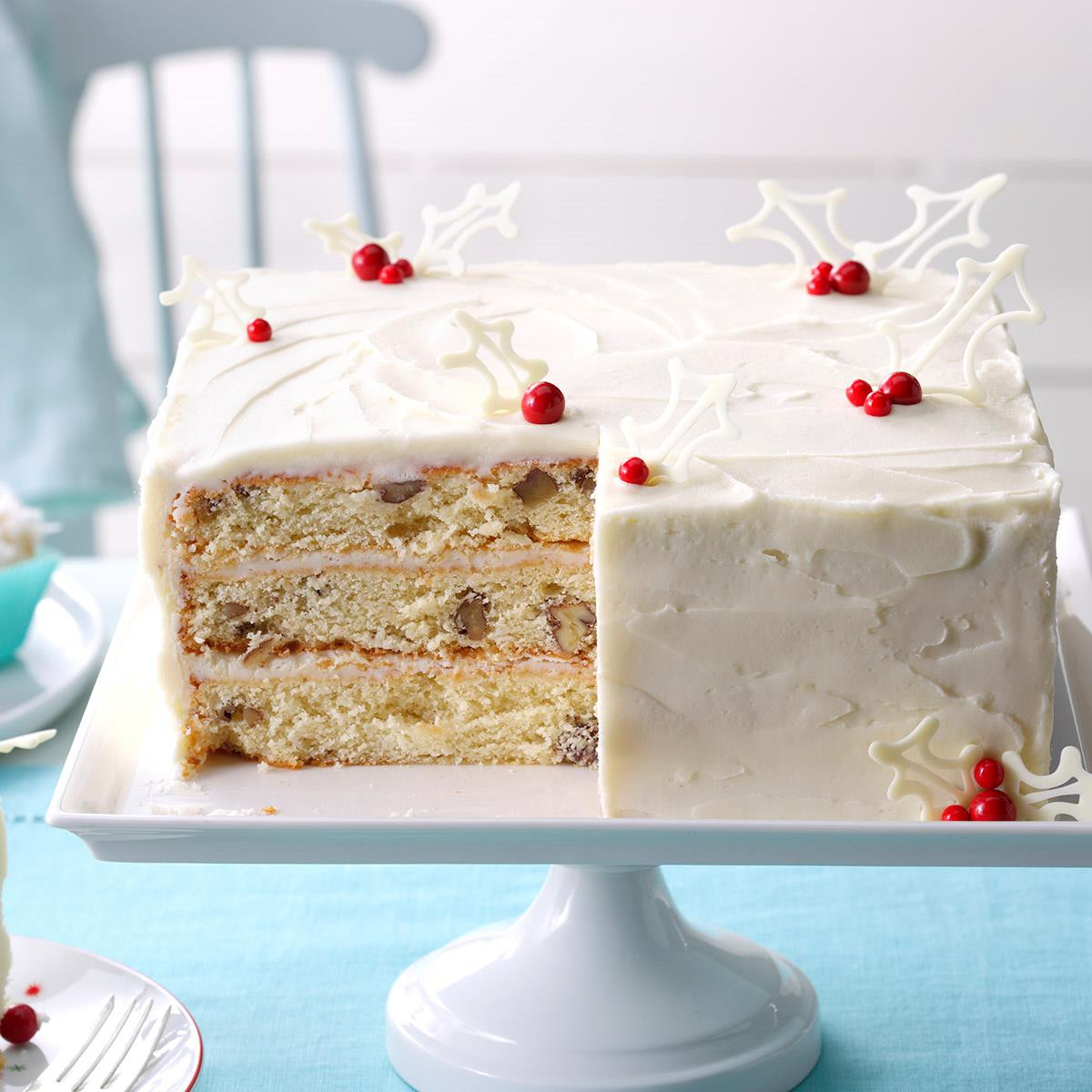 White Christmas Cake
 White Christmas Cake Recipe