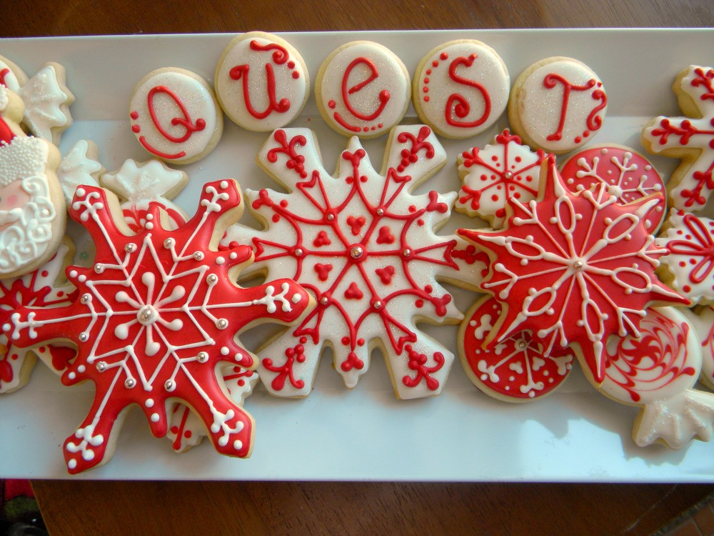 White Christmas Cookies
 Occasional Cookies Red and White Christmas Cookies