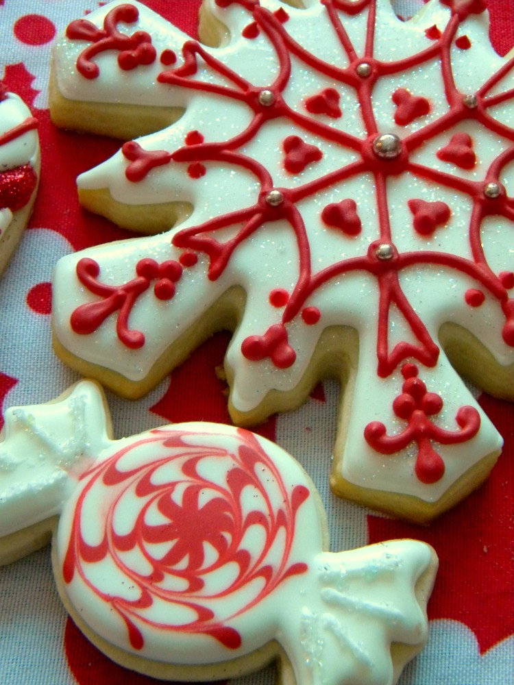 White Christmas Cookies
 Occasional Cookies Red and White Christmas Cookies