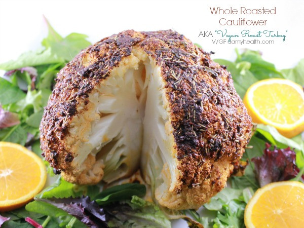 Whole Foods Vegan Thanksgiving Dinner
 Whole Roasted Cauliflower AKA "Vegan Roast Turkey"