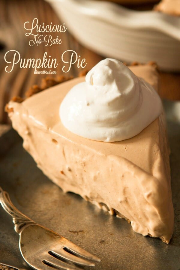 Why Do We Eat Pumpkin Pie On Thanksgiving
 No Bake Pumpkin Pie with Gingersnap Crust Oh Sweet Basil